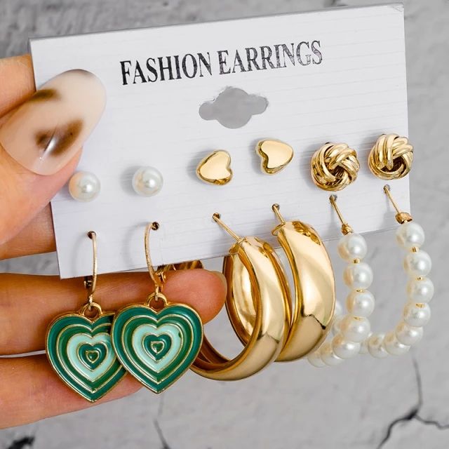 Earring Set / Gold Earring Set Earring Stud Set Multiple Set Earrings Dainty  Zircon Earring Set Gift for Her Cute Earrings - Etsy