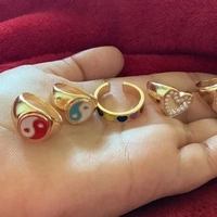 Chunky Love Rings Set - free size 