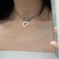 Heart Cut Necklace  - golden 