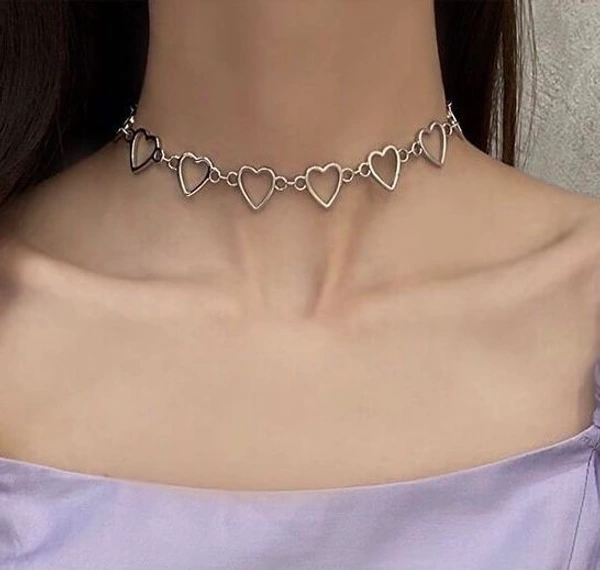 Heart Necklace - Silver 