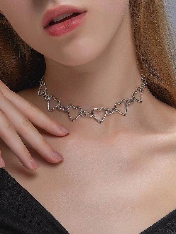 Heart Necklace - Silver 