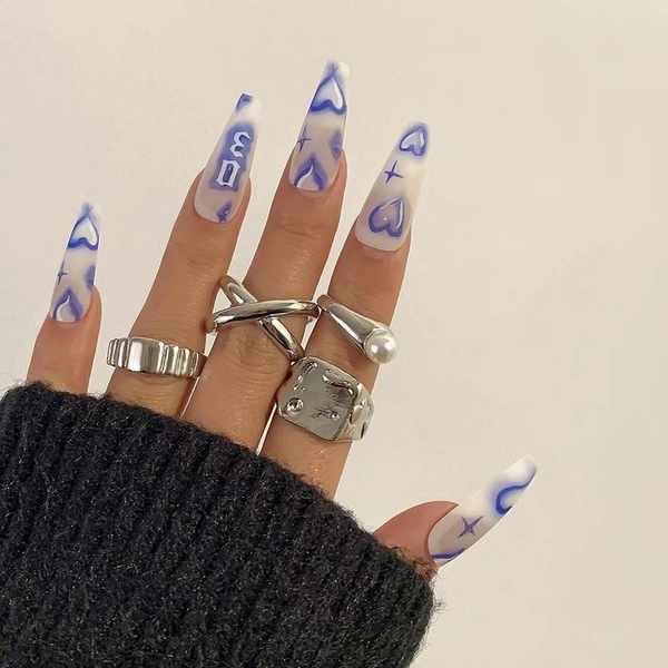 Statement Rings Set  - Silver 