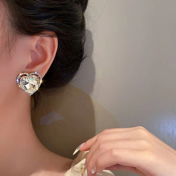Crystal Heart Earrings 
