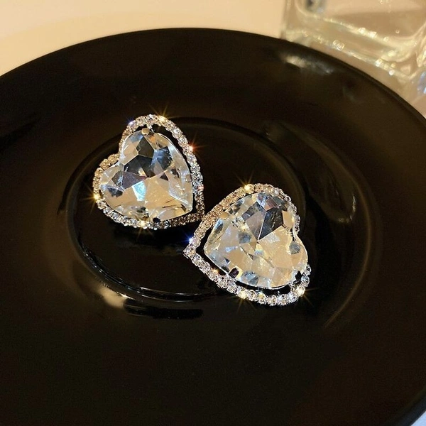 Crystal Heart Earrings 