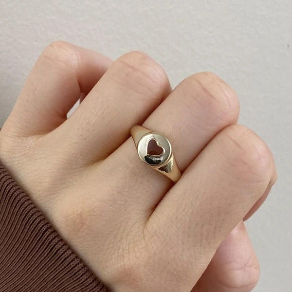 Brown Y2k Rings Set 