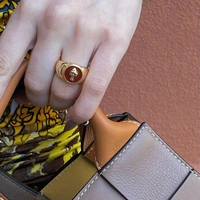 Brown Y2k Rings Set 