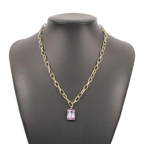 Lilac Crystal Necklace 
