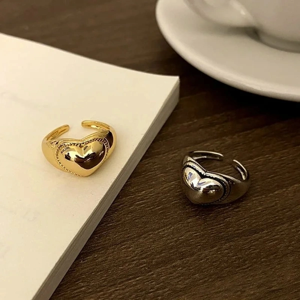 Love Dose Ring  - Silver , Free Size