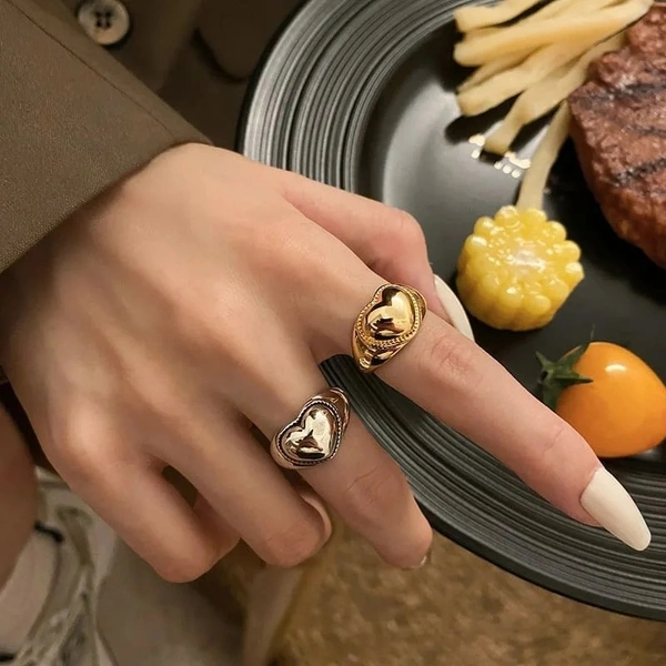 Love Dose Ring  - Silver , Free Size