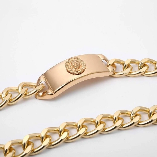 Lion Pendant Waist Chain  - Free Size , Golden