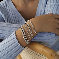 Icy Layered Breslet  - Golden