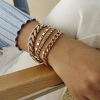 Icy Layered Breslet  - Golden