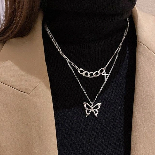 Korean Butterfly Necklace 