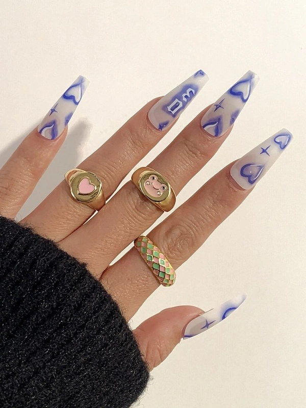 Frog Love Checkboard Rings  - Free Size 