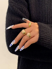 Frog Love Checkboard Rings  - Free Size 