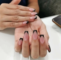 Black French Nails 