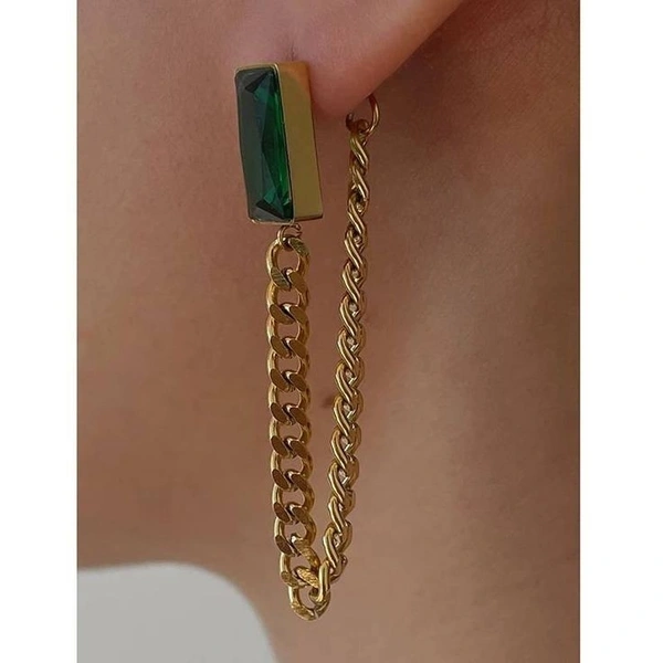 Emrald Green chain Earrings