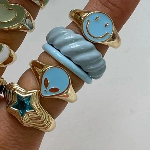 Alien Rings Set  - Free Size 