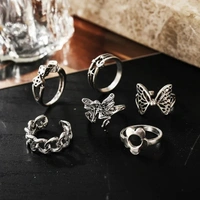 Fairy Rings Set  - Silver , Free Size 