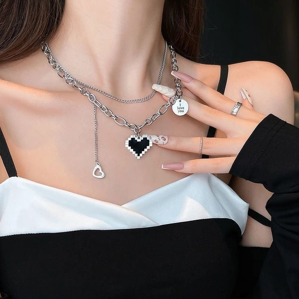 Pixel Heart Necklace 