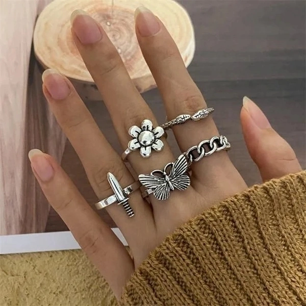 Punk Shord Rings Set  - Free Size 