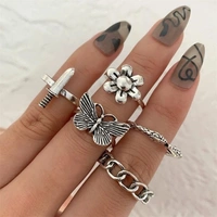 Punk Shord Rings Set  - Free Size 