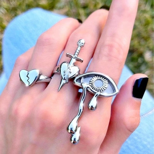 Broken Heart Rings Set 