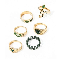 Y2k Snake Rings Set  - Free Size