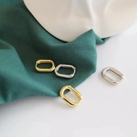 Boxy Hoop Earrings  - Gold