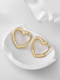 Heart Hoop Earrings 