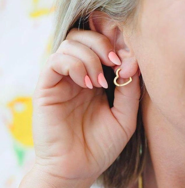 Heart Hoop Earrings 