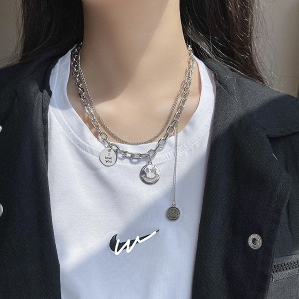 Layered Smile Necklace 