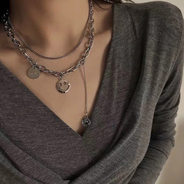 Layered Smile Necklace 