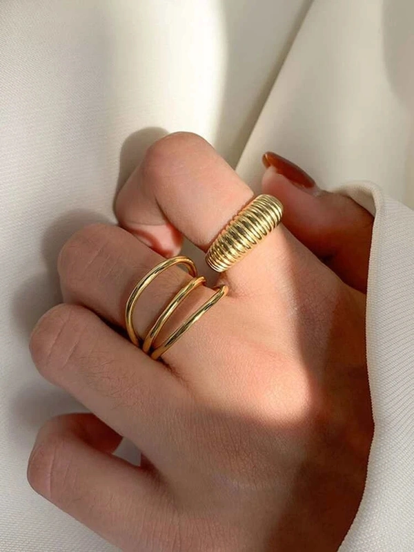 Hollow Out Cuff Ring 