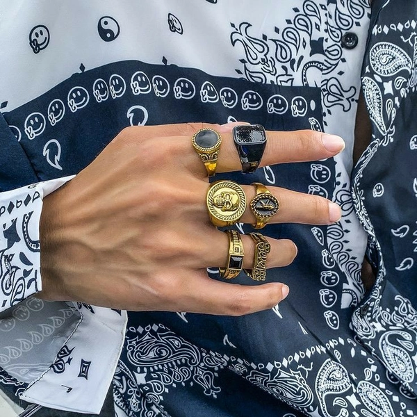 Unisex Rings Set - silver