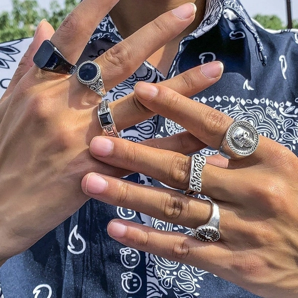 Unisex Rings Set - Gold