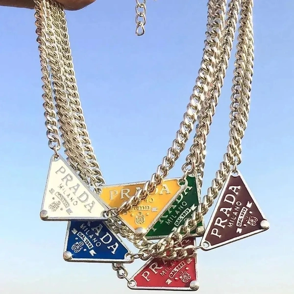 Triangle Necklace  - Green