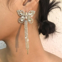 Butterfly Long Tassel Dangle Earrings 