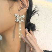 Butterfly Long Tassel Dangle Earrings 