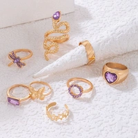 Lavender Rings Set  - French Lilac