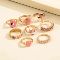 Y2k Butterfly Rings Set 