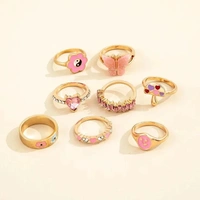 Y2k Butterfly Rings Set 