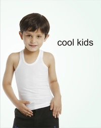 Kids White Vest - 45cm