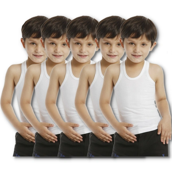 Kids White Vest - 45cm