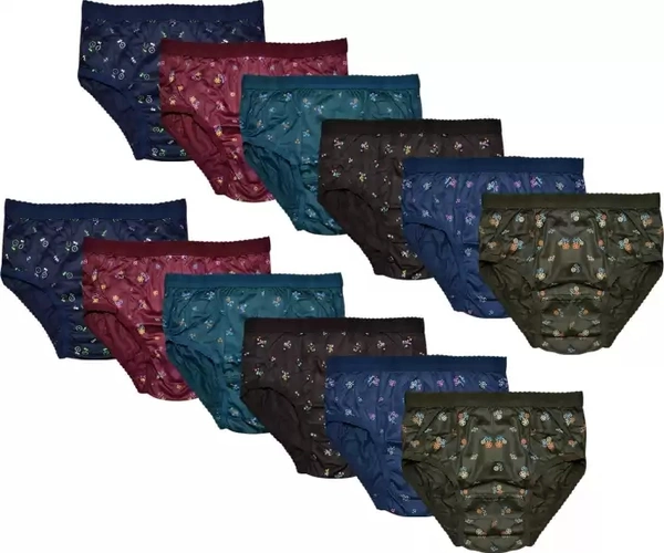 Printed Ladies Panties (12 Pcs)  - 95cm