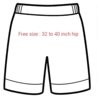 Plain Shorts ( 5 Pcs)  - Free Size (32 to 40 inch Hip) 