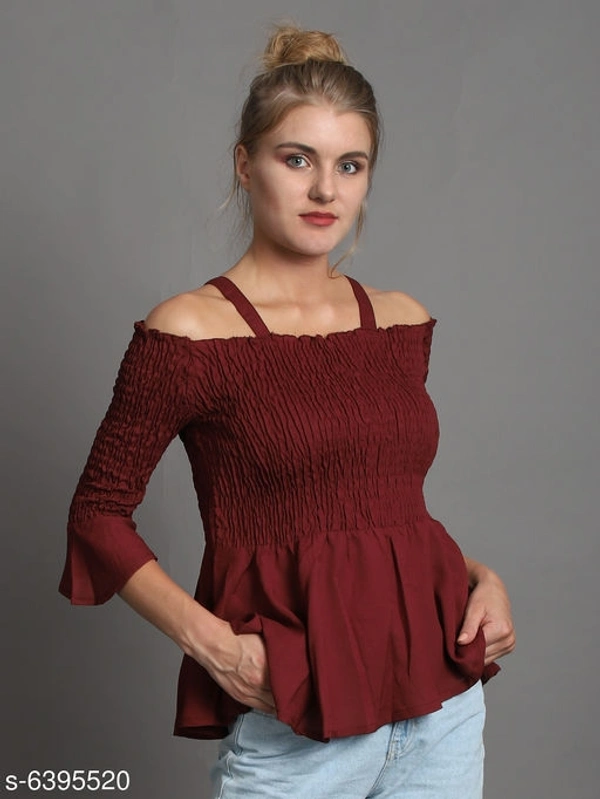 Women Crepe Top - L