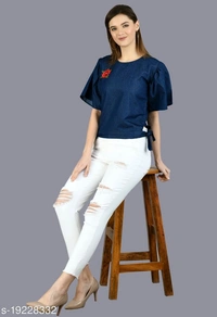 Denim Women Top - L