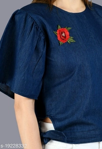 Denim Women Top - L
