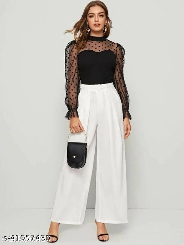 Women Net Sleeve Top - S